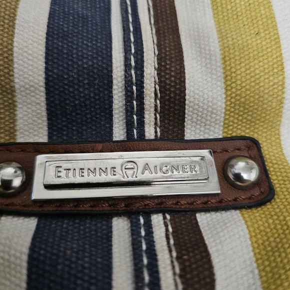 Etienne Aigner Crossbody Hobo Handbag Purse Multi-Color - Picture 8 of 12